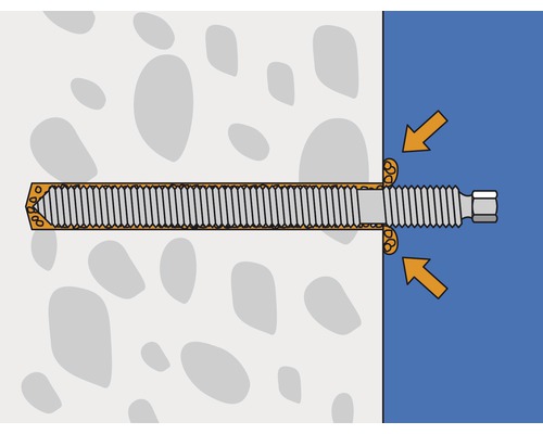 Illustration einer Schraube in der Wand