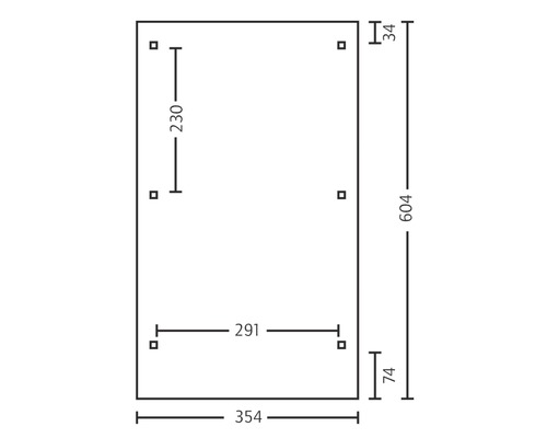 Technische Zeichnung mit Maßangaben
