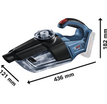 Akku-Handsauger Bosch Professional GAS 18V-1 inkl. Bodendüse, Fugendüse und 2 x Saugrohre ohne Akku und Ladegerät