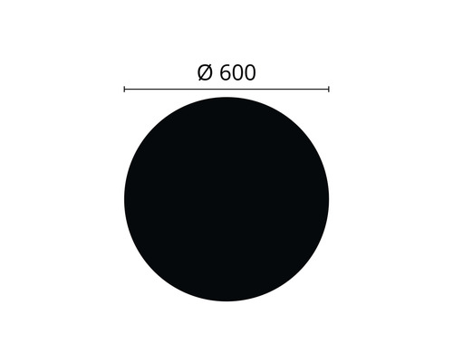 Kreis mit einem Durchmesser von 600 Millimetern