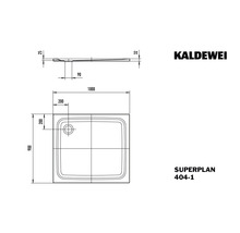 Duschwanne KALDEWEI SUPERPLAN CLASSIC 404-1 90 x 100 x 2.5 cm alpinweiß glänzend 430400010001-thumb-7