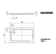 Duschwanne KALDEWEI SUPERPLAN CLASSIC 389-1 80 x 120 x 2.5 cm alpinweiß glänzend 447300010001-thumb-7