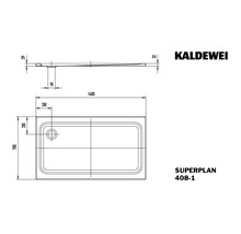 Duschwanne KALDEWEI SUPERPLAN CLASSIC 408-1 70 x 140 x 3.9 cm alpinweiß glänzend 430800010001-thumb-5