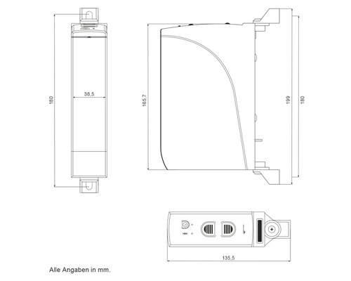 Schellenberg Rollodrive Recogedor de cinta de persiana 35 (L x An x Al:  19,9 x 13,5 x 3,85 cm, Apto para: Mini sistemas de persianas enrollables)