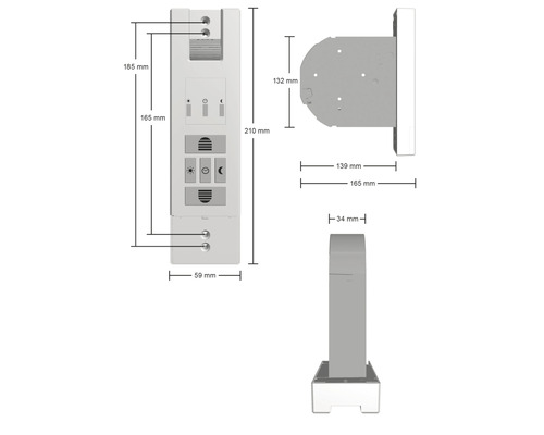 Maße des Rollladenmotors