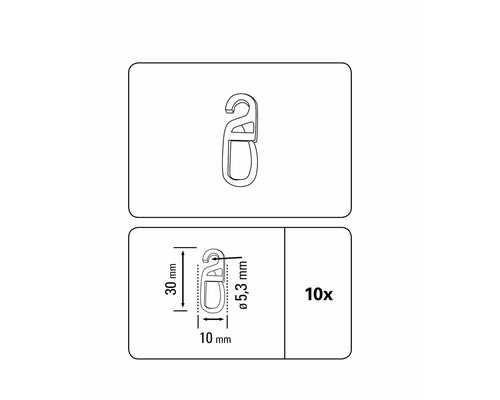 Kunststoff-Aufhänger, 10er-Pack