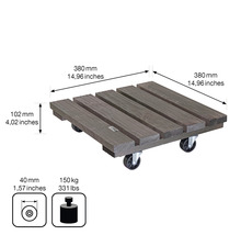 Pflanzenroller Wagner 38x38 cm TK 150 kg