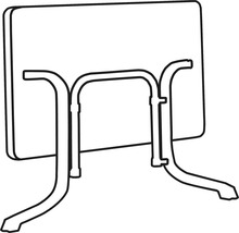 Klapptisch vivodur 120 x 80 x 73 cm graphit grau