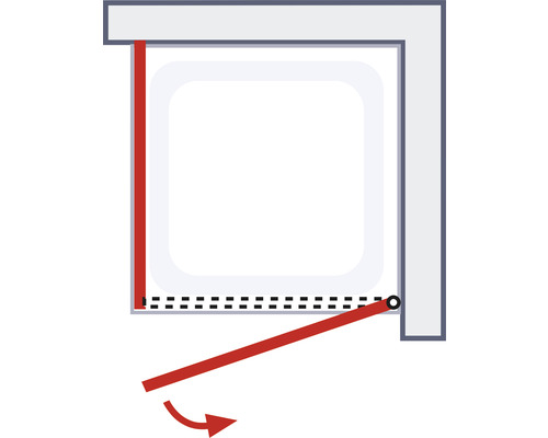 Illustration eines Rollladens mit Zugrichtung nach unten
