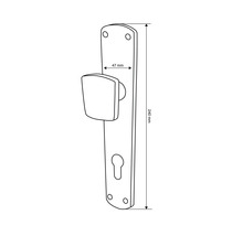 Knopflangschild Alu F2 eloxiert PZ für Haus + Wohnungseingangstüren-thumb-1
