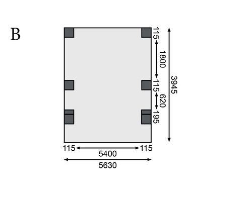 Grundriss mit Maßangaben