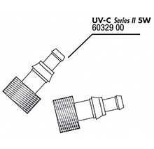 Schlauchtüllen und Gewinde JBL für UV-C 5 W