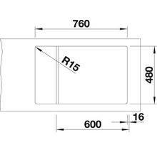 Spüle Blanco ELON XL 6 S 780 x 500 mm weiß 524838