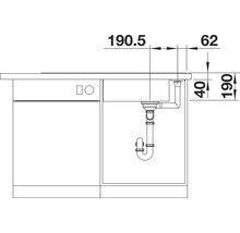 Spüle Blanco AXIA III XL 6 S 1000 x 510 mm tartufo 523507