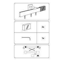 Endstück Stone für Luxor stahl-gebürstet 35x14 mm 2 Stk.