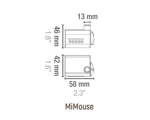 Aquarienpumpe, Zimmerbrunnenpumpe SICCE MiMouse 300 l/h - 2polig Indoor 1,5 m Kabel-0