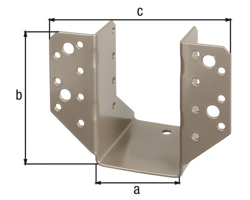 Pfostenträger mit Abmessungsangaben