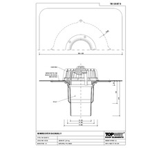 TopWet Dachgully senkrecht mit integrierter Bitumen-Manschette DN 125 mm
