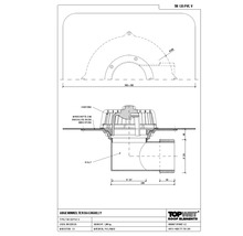 TopWet Dachgully horizontal mit integrierter PVC-Kunstoffdichtungsbahn DN 125 mm