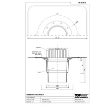 TopWet Dachgully senkrecht mit integrierter Bitumen-Manschette DN 160 mm