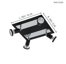 Deckenleuchte mit vier Strahlern
