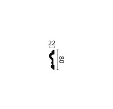 Wandleiste Z13 1 St. 2 m x 80 x 22 mm