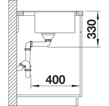 Spüle Blanco DALAGO 45-F 455 x 500 mm felsgrau 518847
