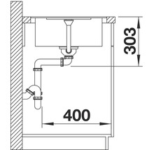 Spüle Blanco METRA 45 S-F 770 x 490 mm weiß 519083