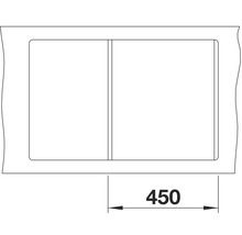 Spüle Blanco METRA 45 S-F 770 x 490 mm weiß 519083