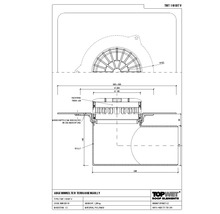 TopWet Terrassengully mm Horizontal mit integrierter Bitumen-Manschette NW 110 mm H = 143 mm