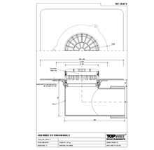 TopWet Terrassengully mm Horizontal mit integrierter Bitumen-Manschette NW 125 mm H = 151 mm