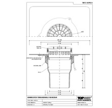 TopWet Terrassengully senkrecht mit integrierter beheizbarer PVC-Manschette NW 110 mm H = 182 mm