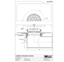 TopWet Terrassengully mm Horizontal mit integrierter beheizbarer PVC-Manschette NW 110 mm H = 143 mm