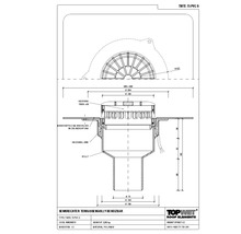TopWet Terrassengully senkrecht mit integrierter beheizbarer PVC-Manschette NW 75 mm H = 182 mm
