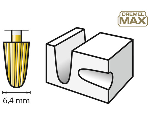 Dremel MAX SpeedClic-Polierscheibe mit 6,4 Millimeter Durchmesser und Aufbewahrungsbox