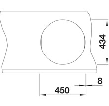 Spüle Blanco RONDOSOL-IF 448 x 448 mm edelstahl bürstfinish 514647-thumb-3