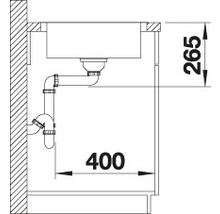 Spüle Blanco LANTOS 45 S-IF Compact 768 x 488 mm edelstahl bürstfinish 519059-thumb-5