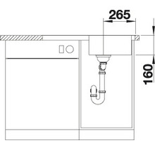Spüle Blanco LANTOS 45 S-IF Compact 768 x 488 mm edelstahl bürstfinish 519059-thumb-4