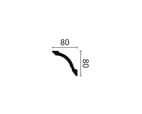 Profilleiste mit Maßangaben 80 x 80 Millimeter