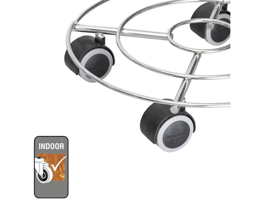 Pflanzenroller aus Metall mit Rollen