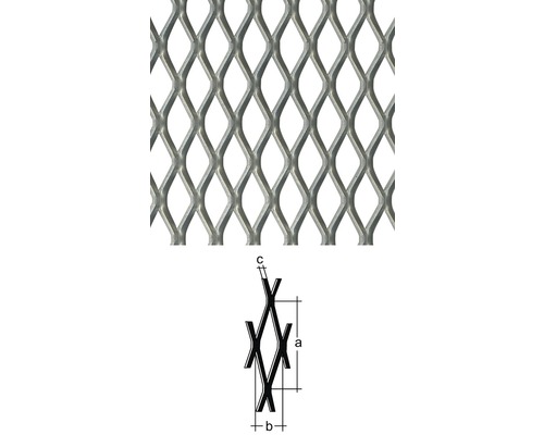 Streckmetall mit Maßangaben