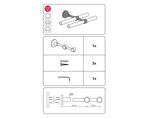Installationsanleitung für eine Gardinenstange