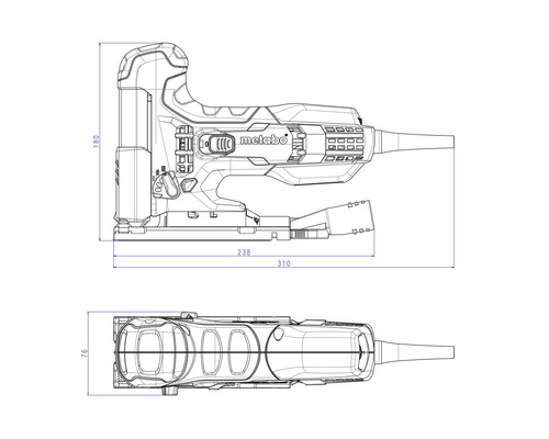 Metabo Stichsäge Dimensionszeichnung