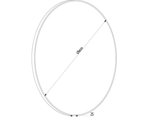 Kreis mit Durchmesser 800 und Breite 25
