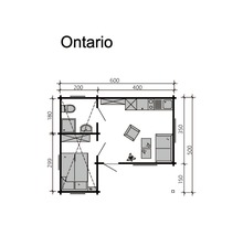 Blockbohlenhaus SKAN HOLZ Ontario Basishaus mit Fußboden 600 x 500 cm natur-thumb-10