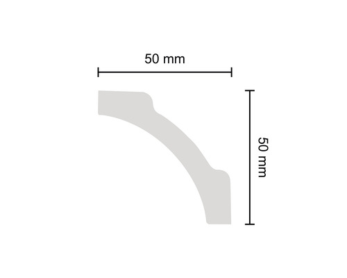 Profilleiste mit den Maßen 50 mal 50 Millimeter