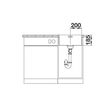 Spüle Blanco SOLIS 400-IF/A 440 x 500 mm edelstahl bürstfinish 526119