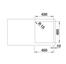 Spüle Blanco SOLIS 400-IF/A 440 x 500 mm edelstahl bürstfinish 526119