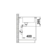 Spüle Blanco SOLIS 400-IF/A 440 x 500 mm edelstahl bürstfinish 526119