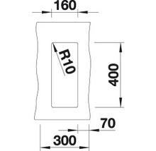 Spüle Blanco SUBLINE 160-U 190 x 460 mm weiß 523400